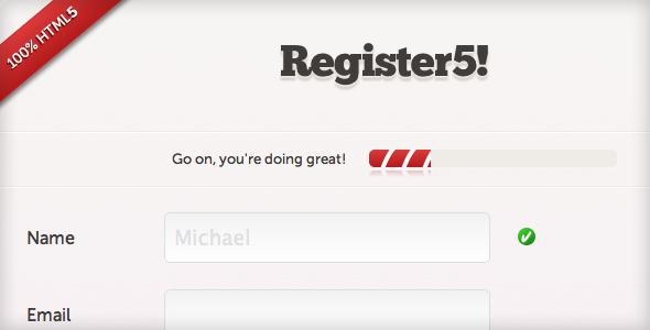 Register5 - HTML5 Register Form