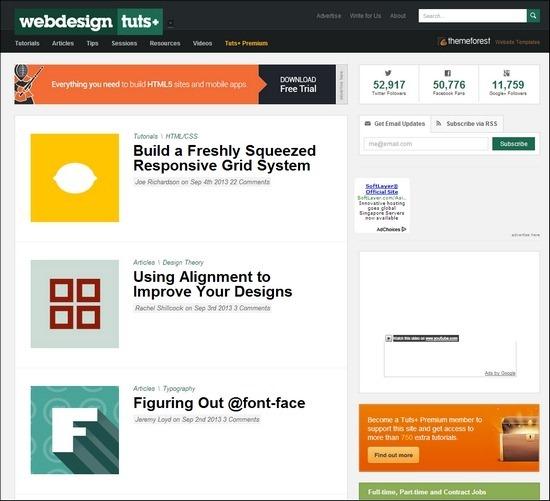 Webdesigntuts+ is a blog made to house and showcase some of the best web design tutorials and articles around.