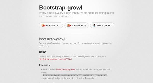 Bootstrap-growl