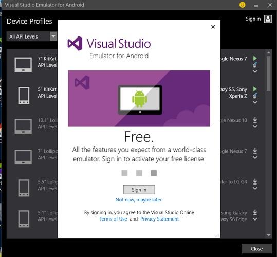 Visual Studio Android 7