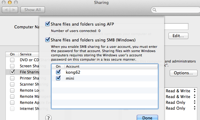 windows、MAC OS连接 MAC OS共享文件夹_windows_04