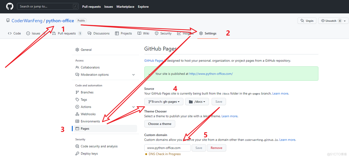 使用腾讯云DNS解析 + Github Pages，白嫖搭建个人网站 （给小白的保姆级教程）_个人网站