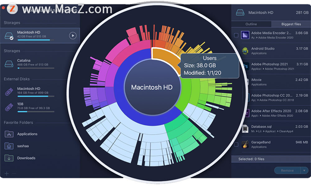 蘋果Mac可視化磁盤清理工具：Disk Expert_磁盤清理_03