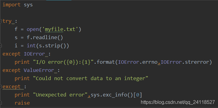 python 異常處理_except_06