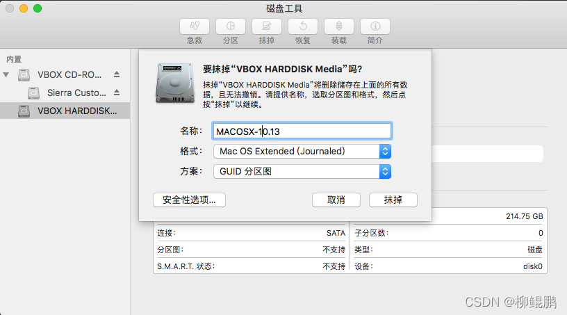 VirtualBox安装MAC时，只有光驱(Sierra Custom Installer)没有硬盘怎么办_macos_03