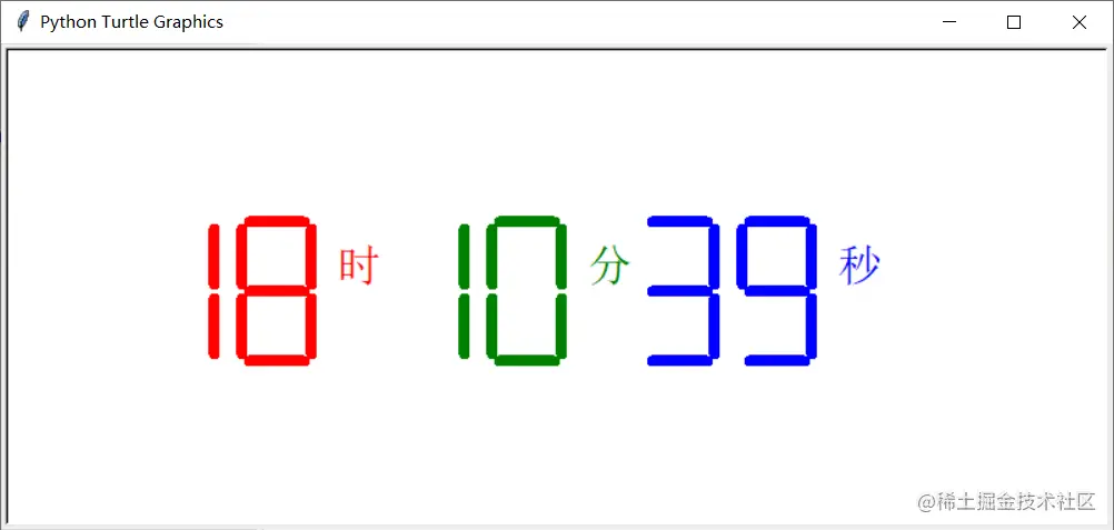 Python实现七段数码管时钟(动态刷新版)_git