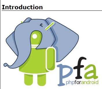 PHP for Android (PFA)