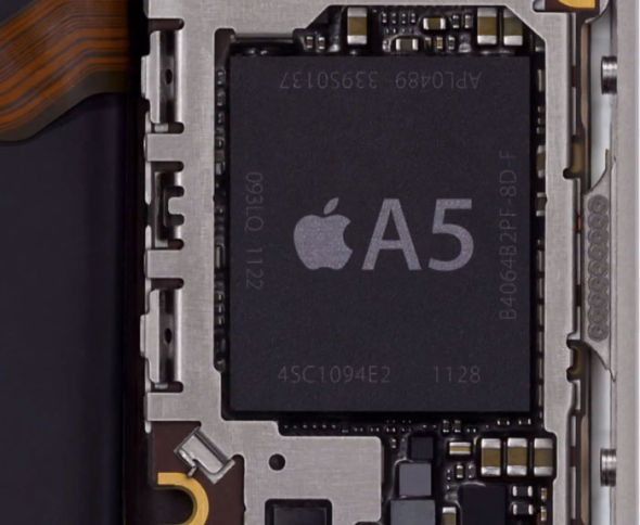 苹果去年推出的iPhone 4S配备了定制的A5双核处理器。