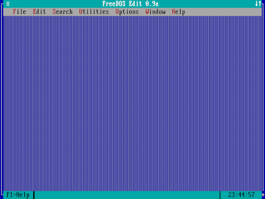 FreeDOS Edit：未加载任何文件
