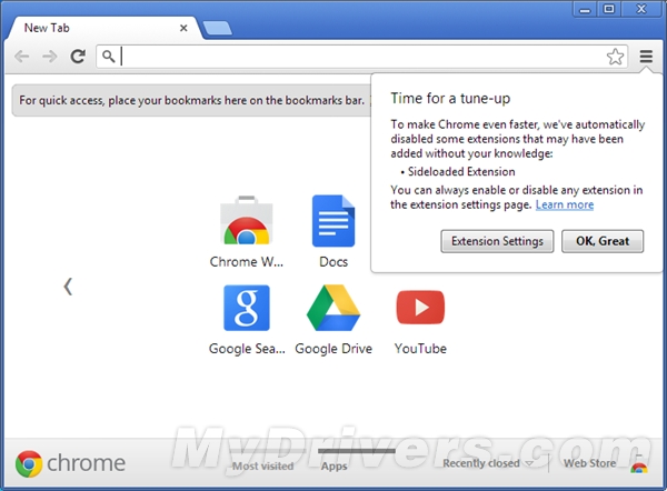 Chrome 25将自动禁用那些偷偷安装的扩展