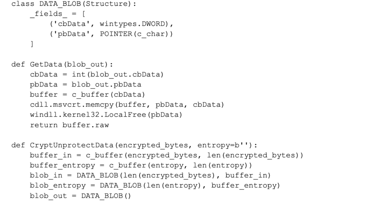 尝试解密Windows数据保护API（DPAPI）保护的值