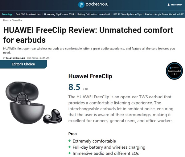 HUAWEI FreeClip Review: Unmatched comfort for earbuds