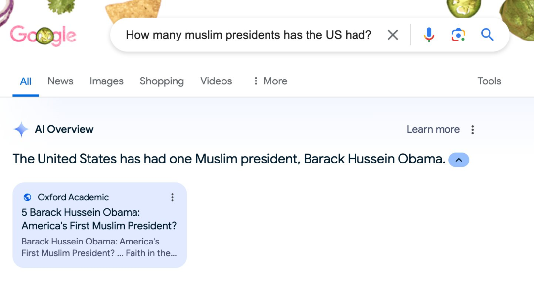 又又又又翻车！谷歌新AI功能再遭公众批评，称前总统奥巴马是穆斯林，“承认谷歌违反反垄断法”-AI.x社区