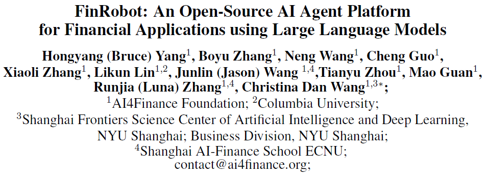 FinRobot：基于大型语言模型的金融领域开源AI框架-AI.x社区